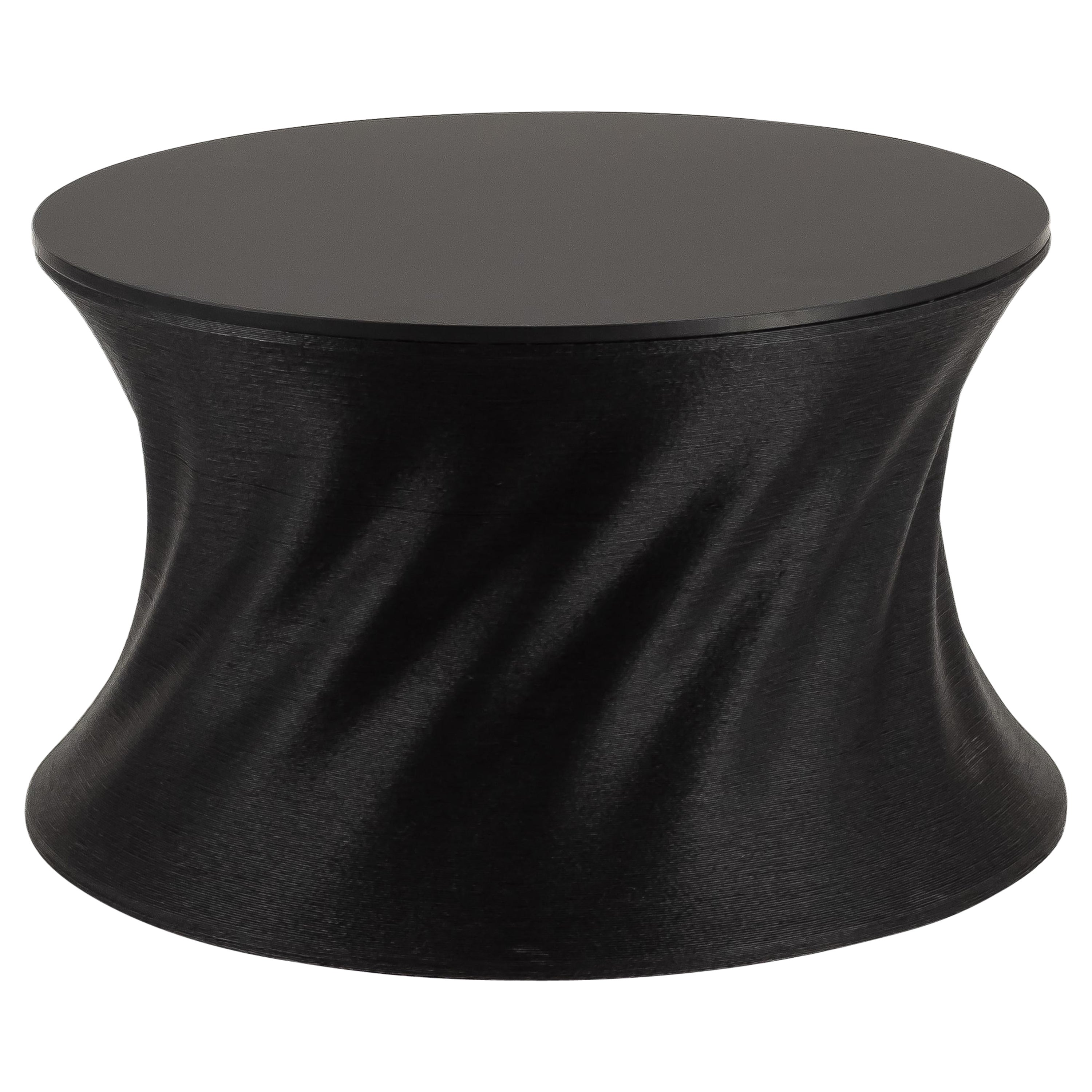 Contemporary Black Coffee Table, Additive Manufacturing in Biopolymers, Italy For Sale