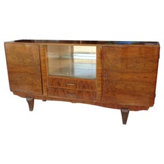 Used Art Deco Burl Cocktail Cabinet