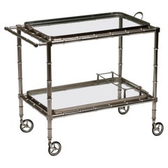 Vintage Chrome Trolley Bar in Regency Style, France, 1960s