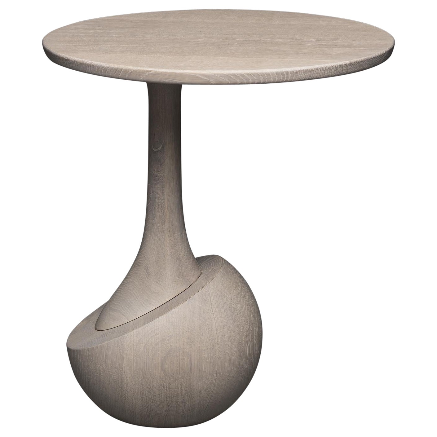 Contemporary Natural Wood, Beistelltisch, Oak Milk White, Handmade, Made in Italy im Angebot