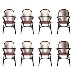 Set of 8 English Oak Windsor Chairs