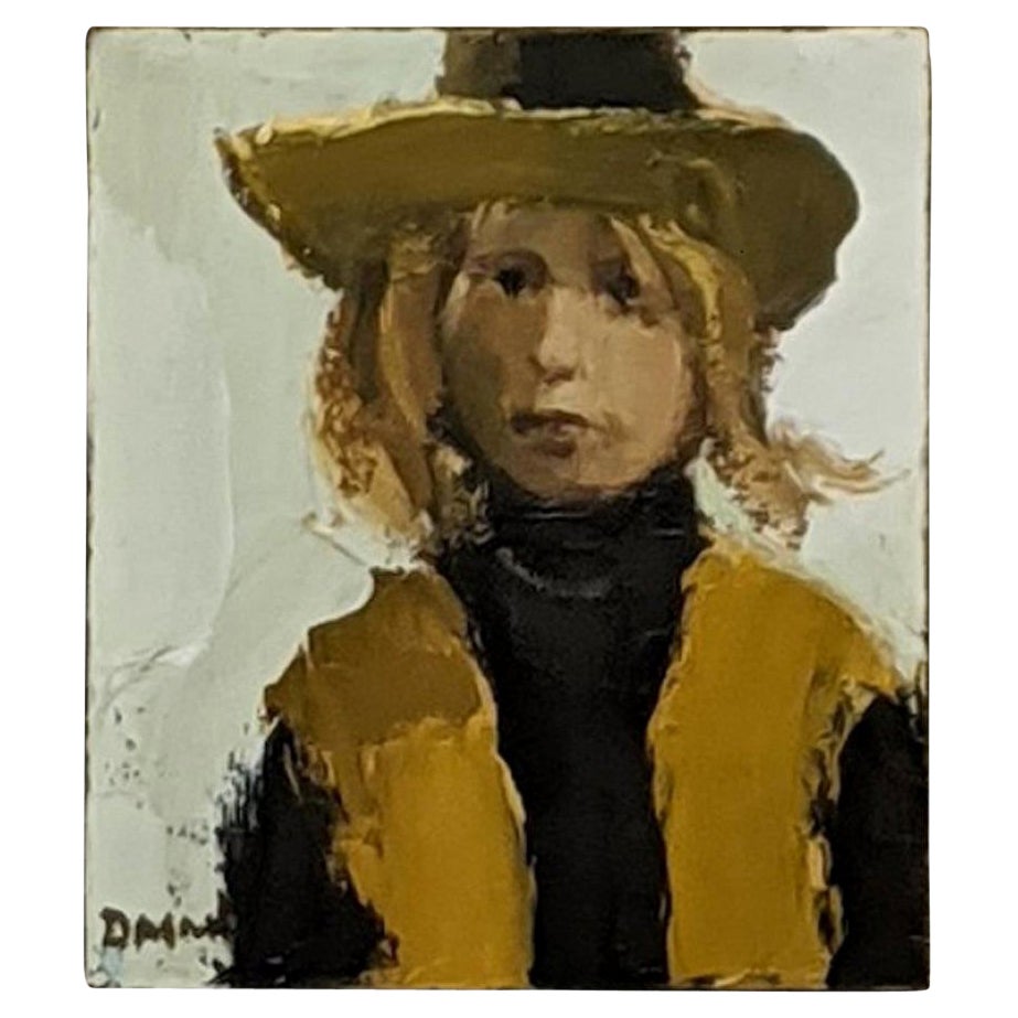Donald McIntyre 'Scottish', Oil on Board, 'Bridies Hat', circa 1970s For Sale