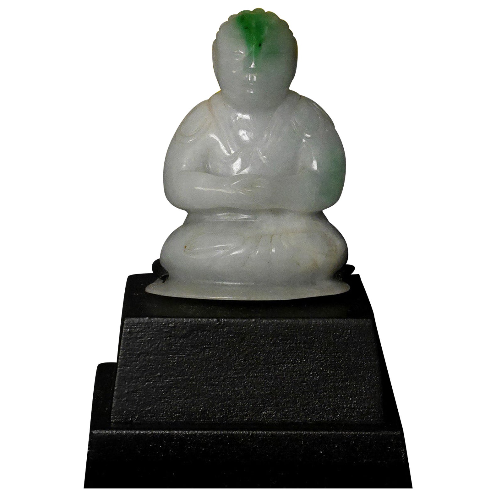 18/19thC Chinese Jadite Jade Buddha, Fine, Special! - 7730