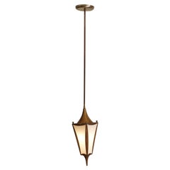 Petite Copper Italian Lantern Pendant Light, 1960s