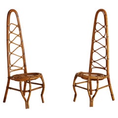 Pair of Italian Rattan Chairs, 1960s