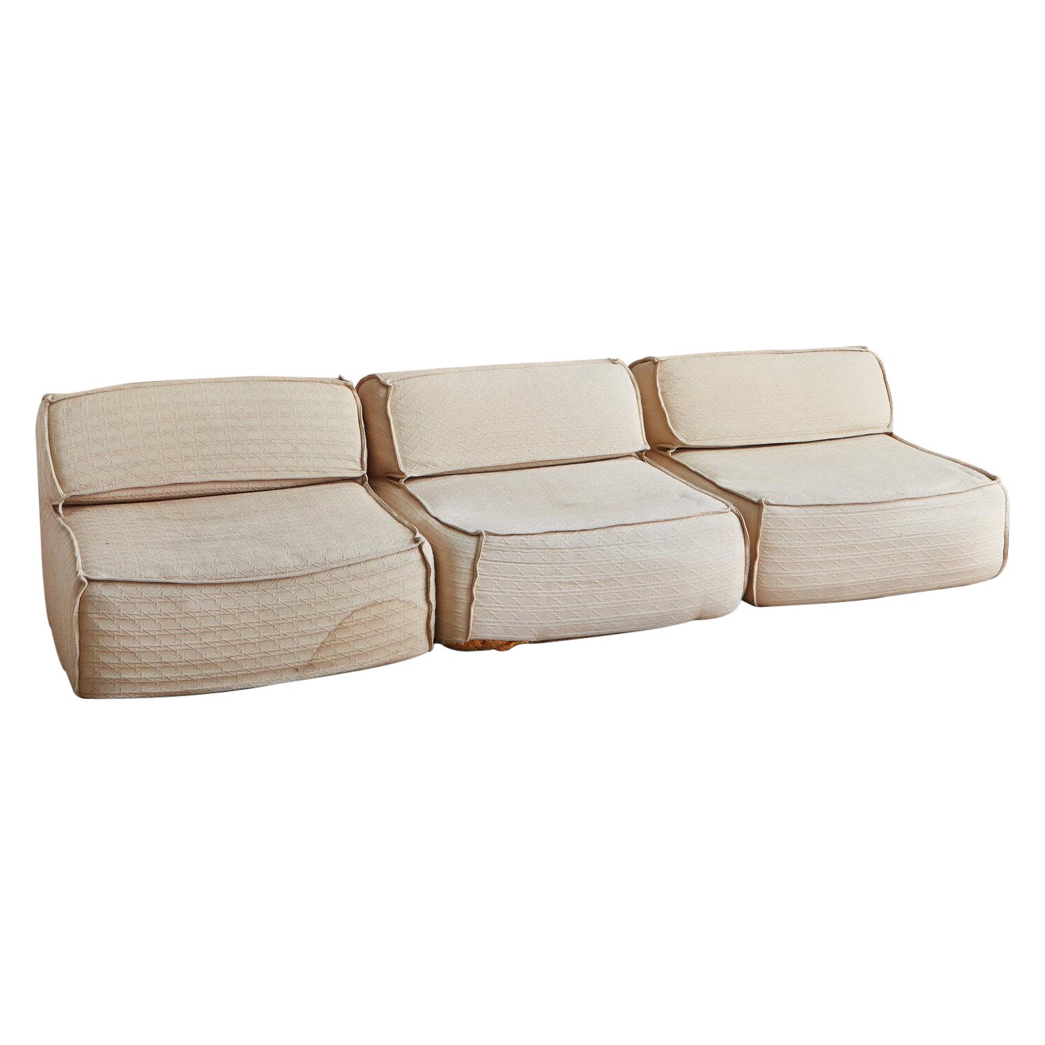 Vintage European Sectional Sofa Attributed to Roche Bobois, 1980s