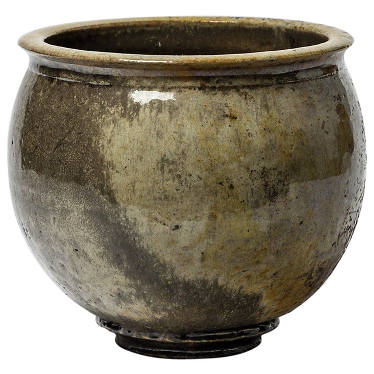 Keramikschale mit Glasurdekoration von Gisele Buthod-garçon, um 1980