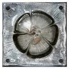 Lotus Shaped Form Glass Flush Mount by Zucheri Venini