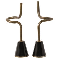 Antique Brass and Metal Candle Holders, USA, 1960's
