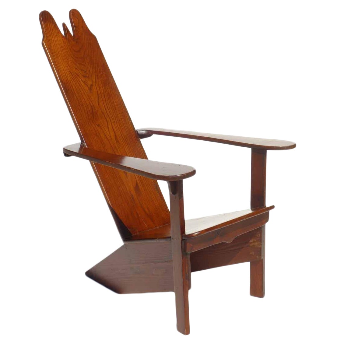 1930s Gino Levi Montalcini Italian Design Rationalist Wood Lounge Chair For Sale