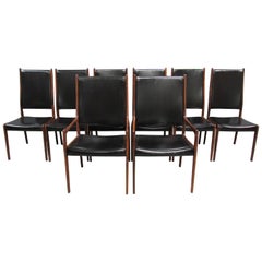 Set of 8 Mid-Century Danish Modern Rosewood Dining Chairs by Johannes Andersen