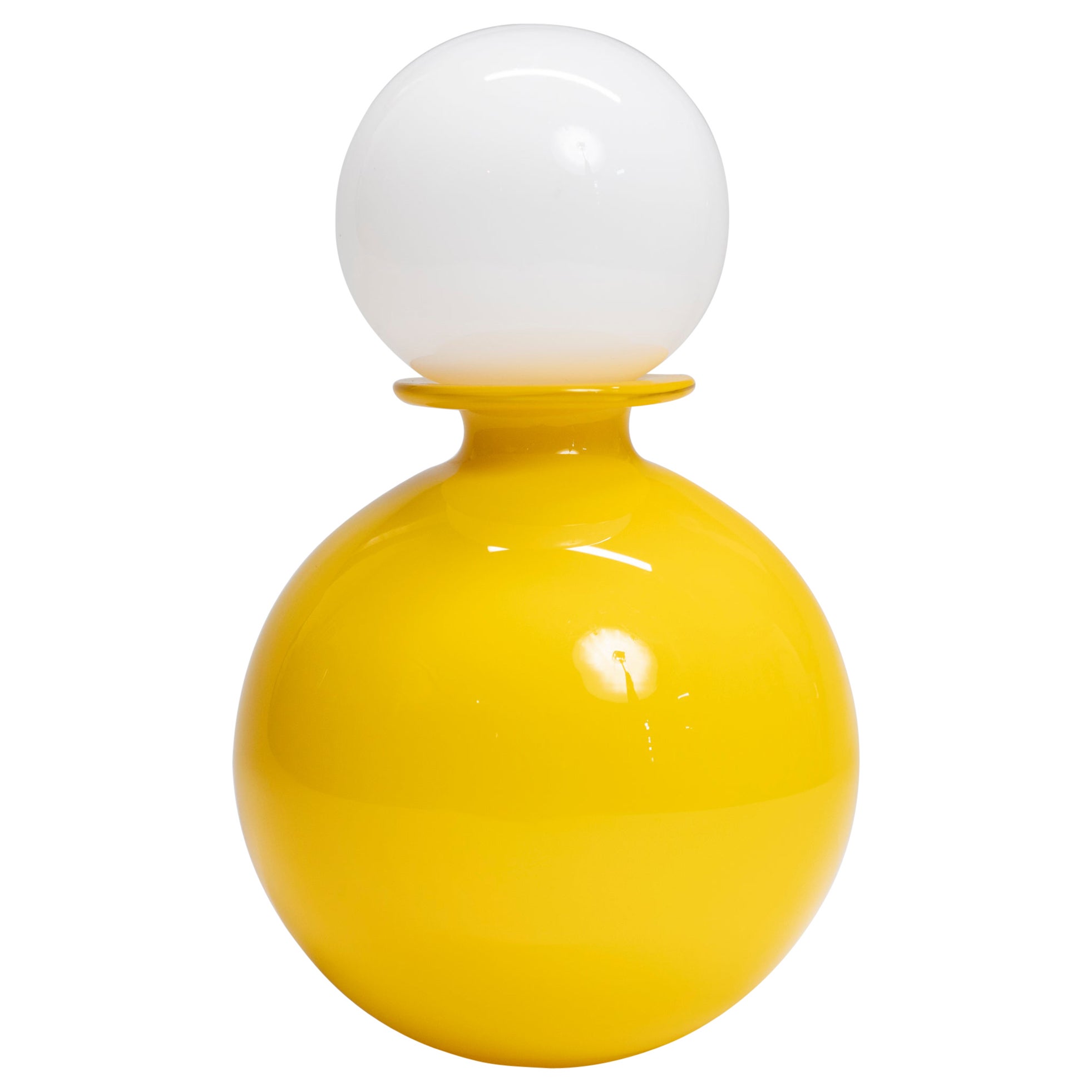 Yellow Glass Scandinavian Bottle