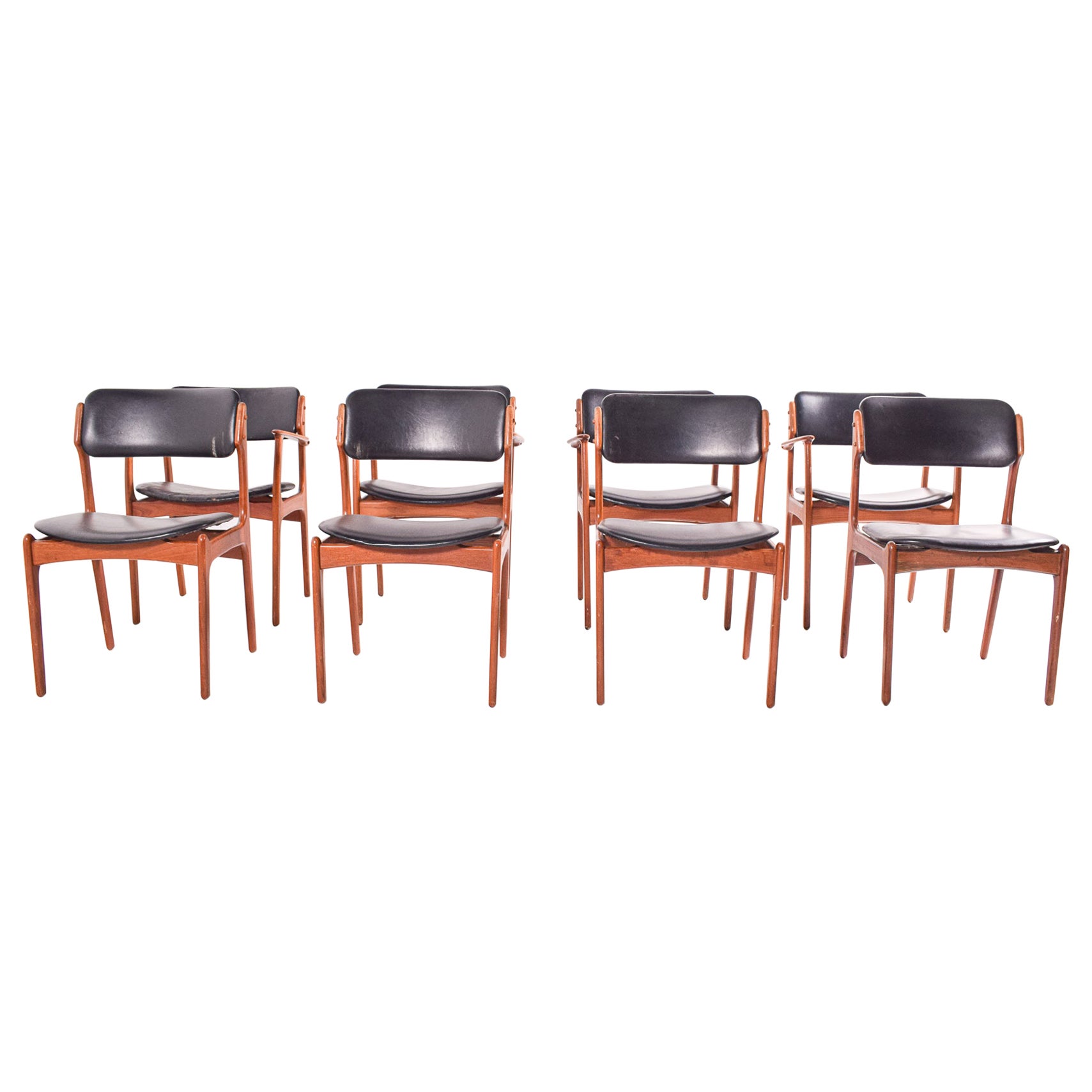 Set of 8 Rosewood Erik Buch Dining Chairs for Odense Maskinsnedkeri
