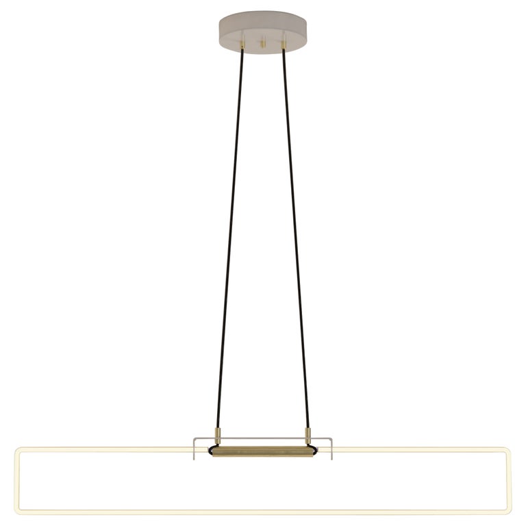 Ra Suspension Glossy White Cold Cathode Neon Modern Suspension by Studio d'Armes For Sale