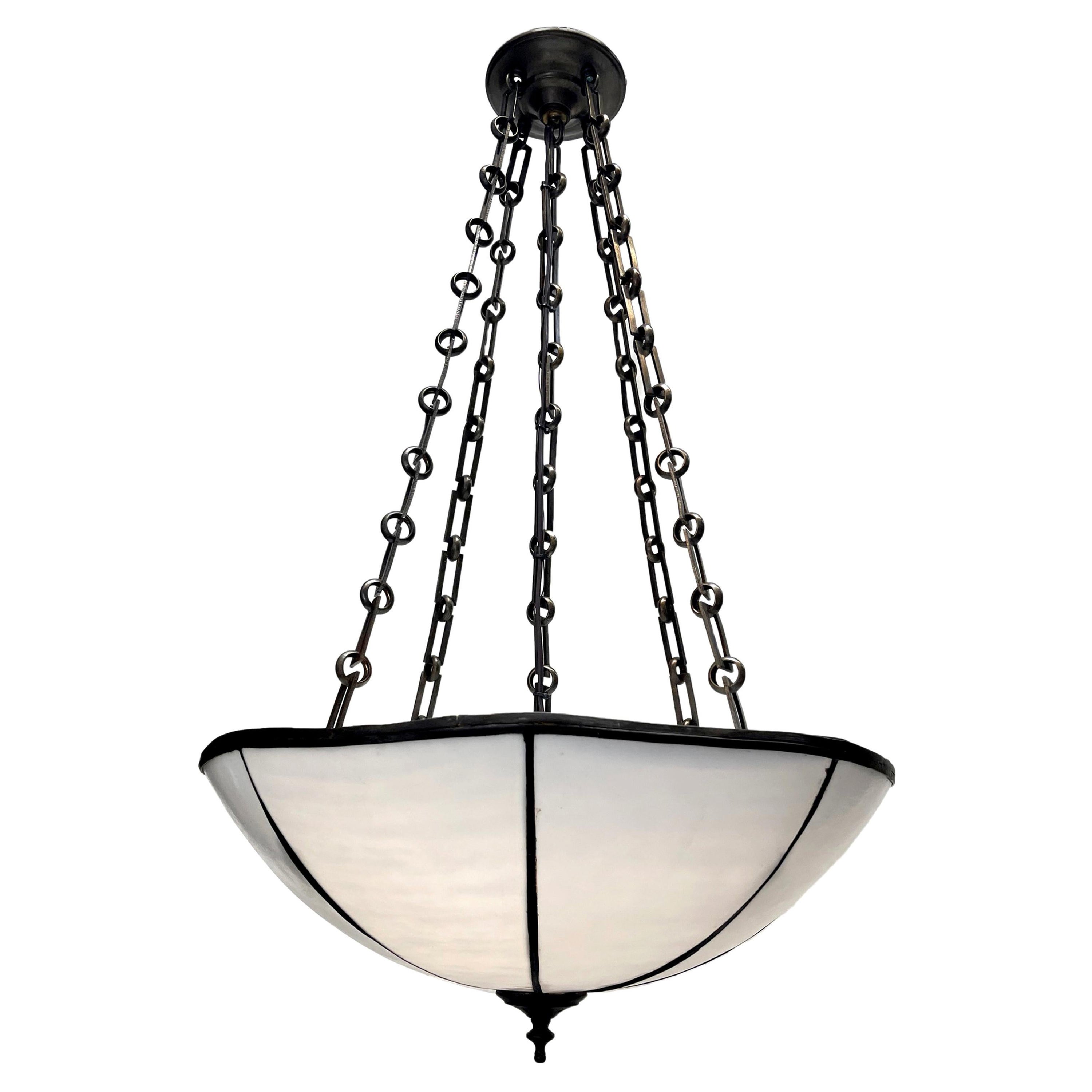 Set of Leaded Glass Light Fixtures, Sold Individually For Sale at 1stDibs