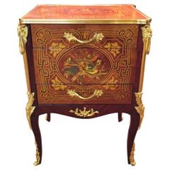 20th Century Vintage Louis XVI Style Commode or Chest of Drawers Mahogany Veneer