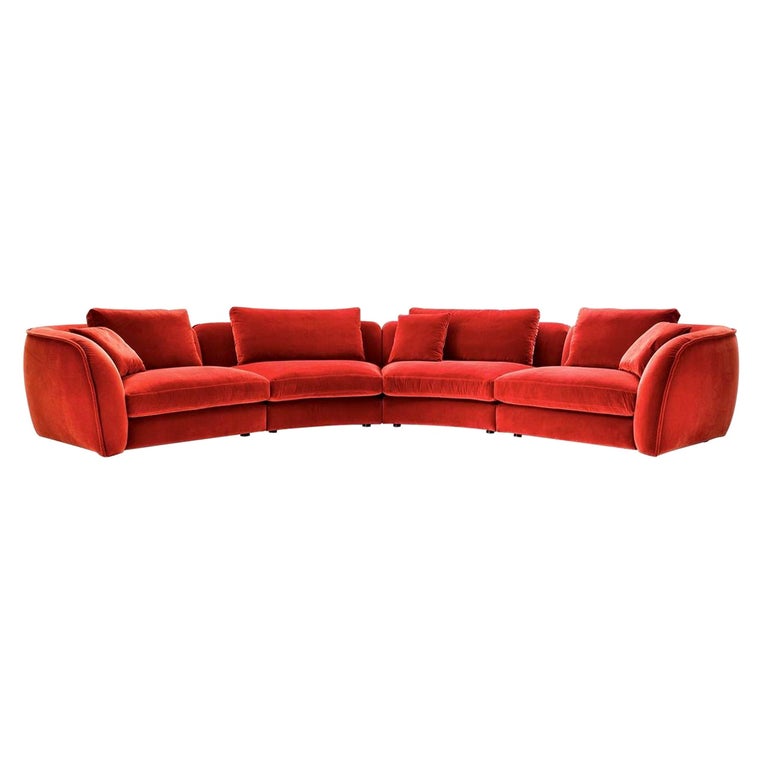 Levante Red Sofa For Sale at 1stDibs