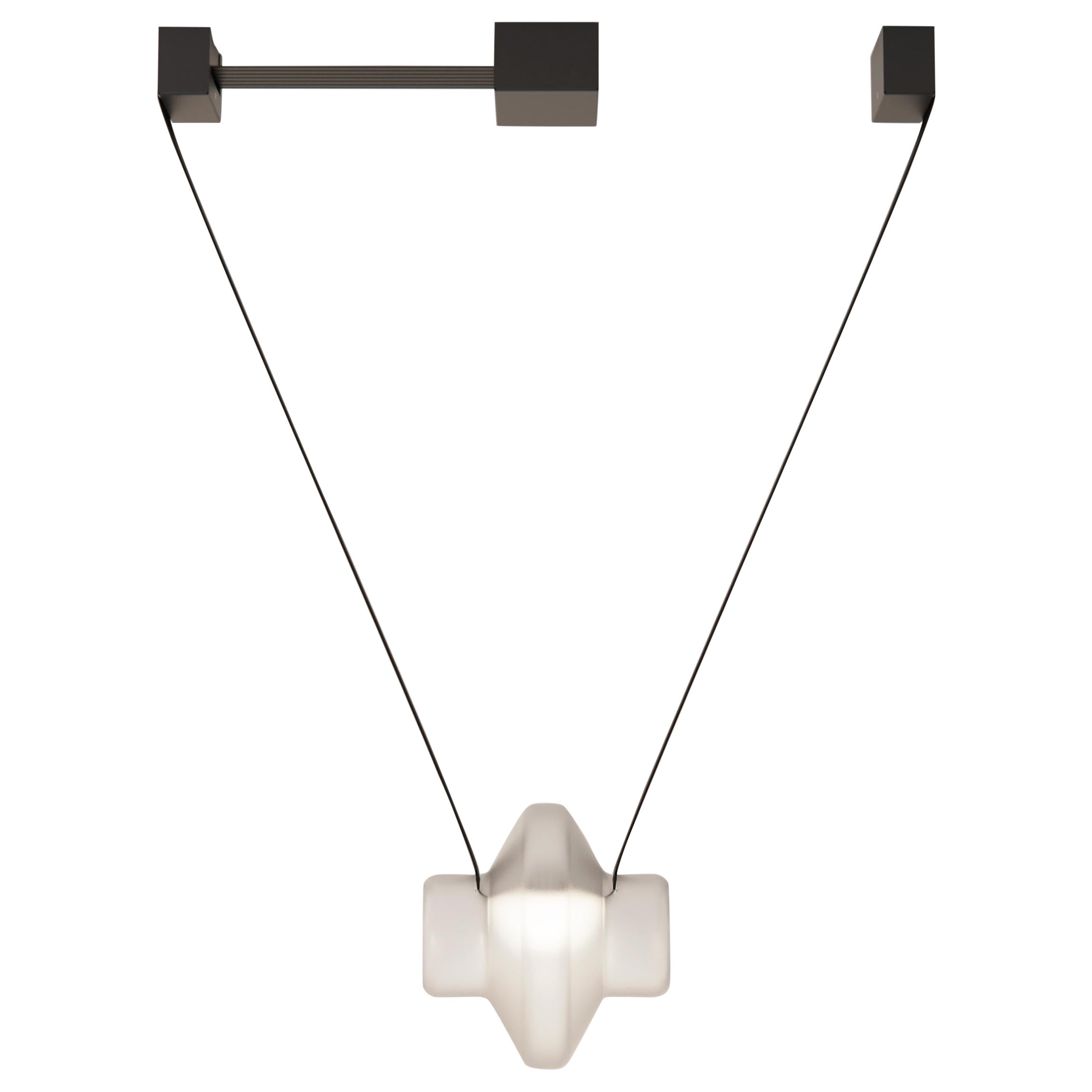 Etat-des-Lieux Clear Glass 1C Pendant, Contemporary Adaptive Lighting System For Sale