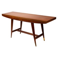 Gio Ponti Convertible Console / Dining Table for M. Singer & Sons in Walnut 1950