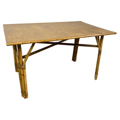Retro Mid-Century Modern Rattan Desk or Table