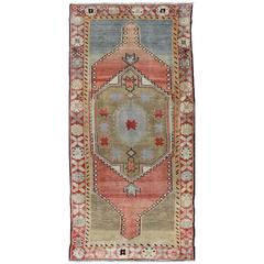 Vintage Turkish Oushak Rug 8