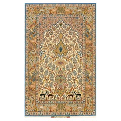 Antique Persian Isfahan Rug 3' 7" x 5' 8" 