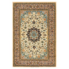 Antiker persischer Isfahan-Teppich 3' 7'' x 5' 5'' 