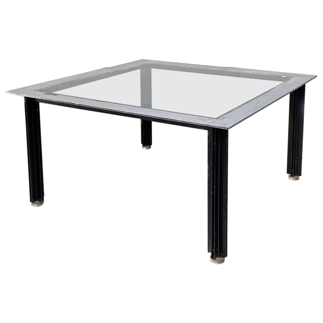 Italian Mid-Century Steel Coffee Table by L.C. Dominioni for Azucena, 1960s For Sale
