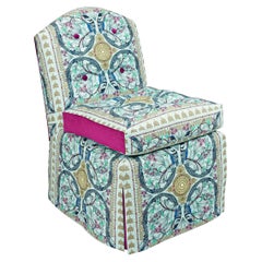 Slipper Chair with Lyrebird Print