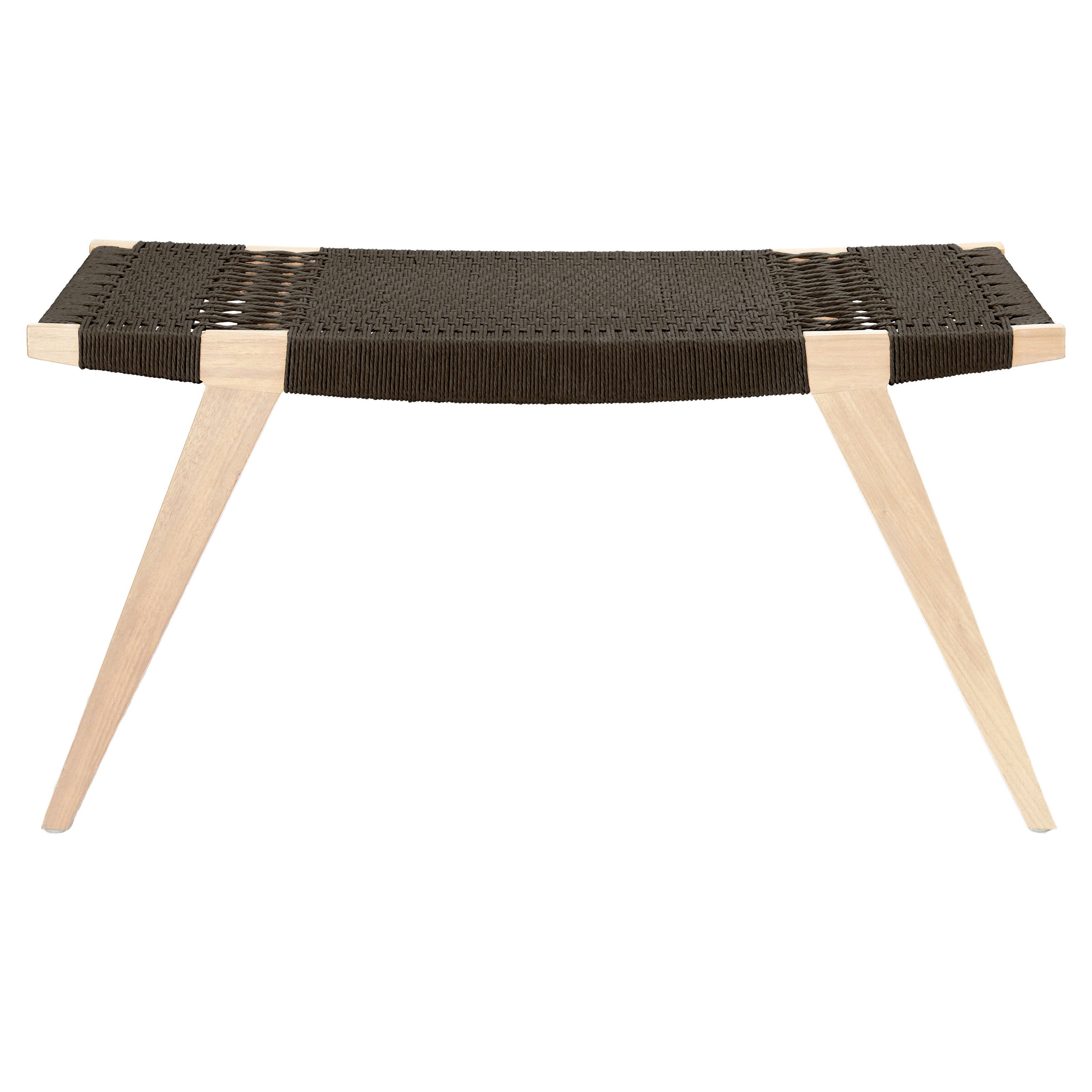 Contemporary Pi2 Stool, Limed Oak Frame, Black Danish Cord Seat For Sale
