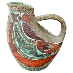 Keramikkrug aus der Jahrhundertmitte von Accolay 'circa 1960er Jahre'.