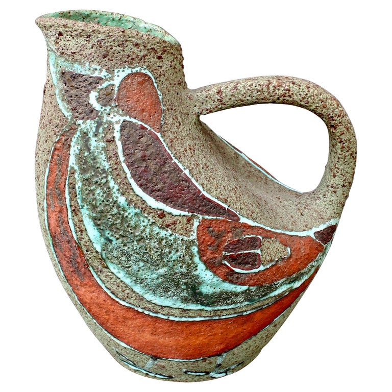 Mid-Century Ceramic Pitcher by Accolay 'circa 1960s' For Sale