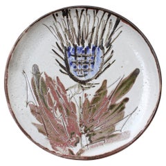 Assiette décorative française du milieu du siècle dernier d'Albert Thiry, vers les années 1960