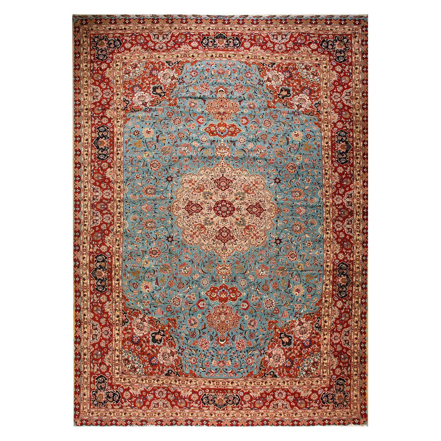 Mid 20th Century Persian Tabriz Carpet ( 12' x 18'2" - 366 x 554 ) For Sale