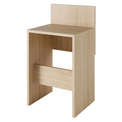 Tabouret de comptoir à dalles en bois massif