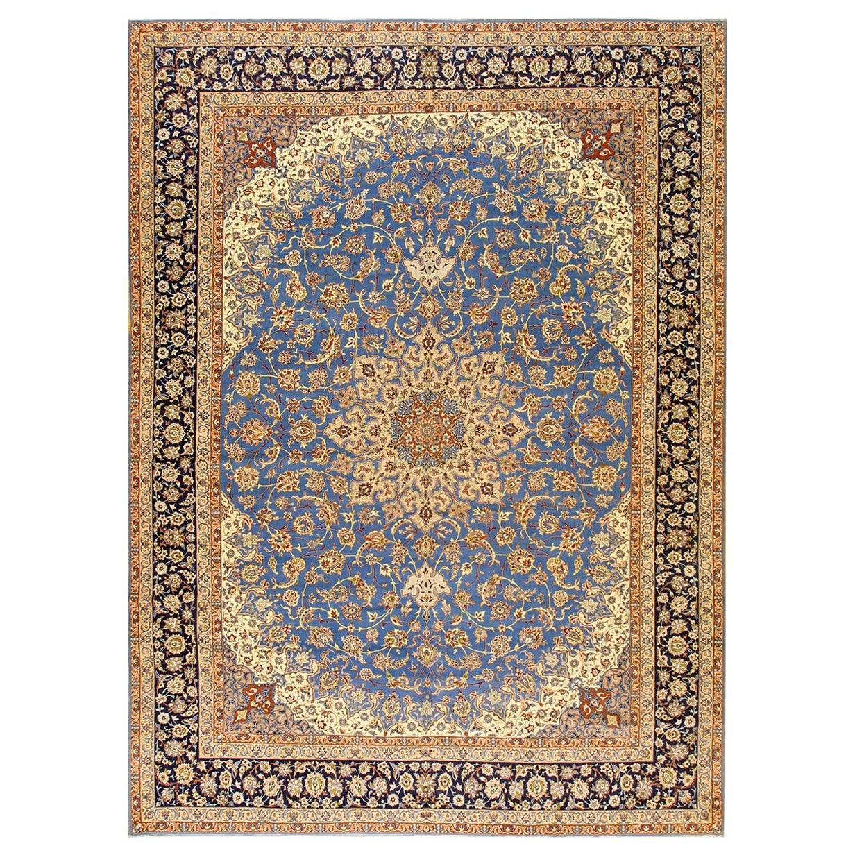 Antique Persian Isfahan Rug 10' 0" x 13' 10"  For Sale