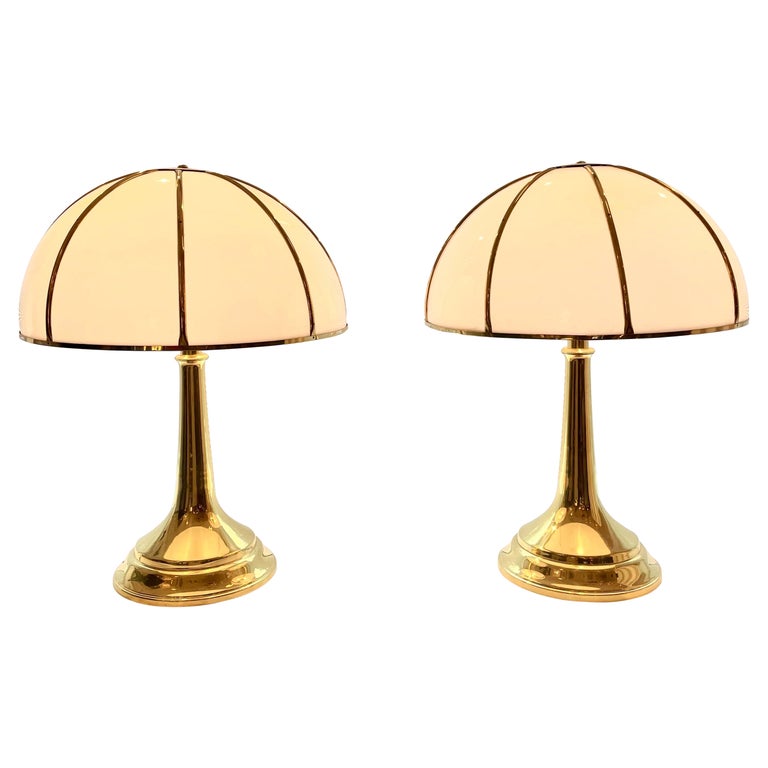 Gabriella Crespi pair of Fungo table lamps, 1970s, offered by Gustavo Olivieri 20th Century
