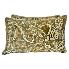 Pair of Fortuny Pillows w/ Sphinxes