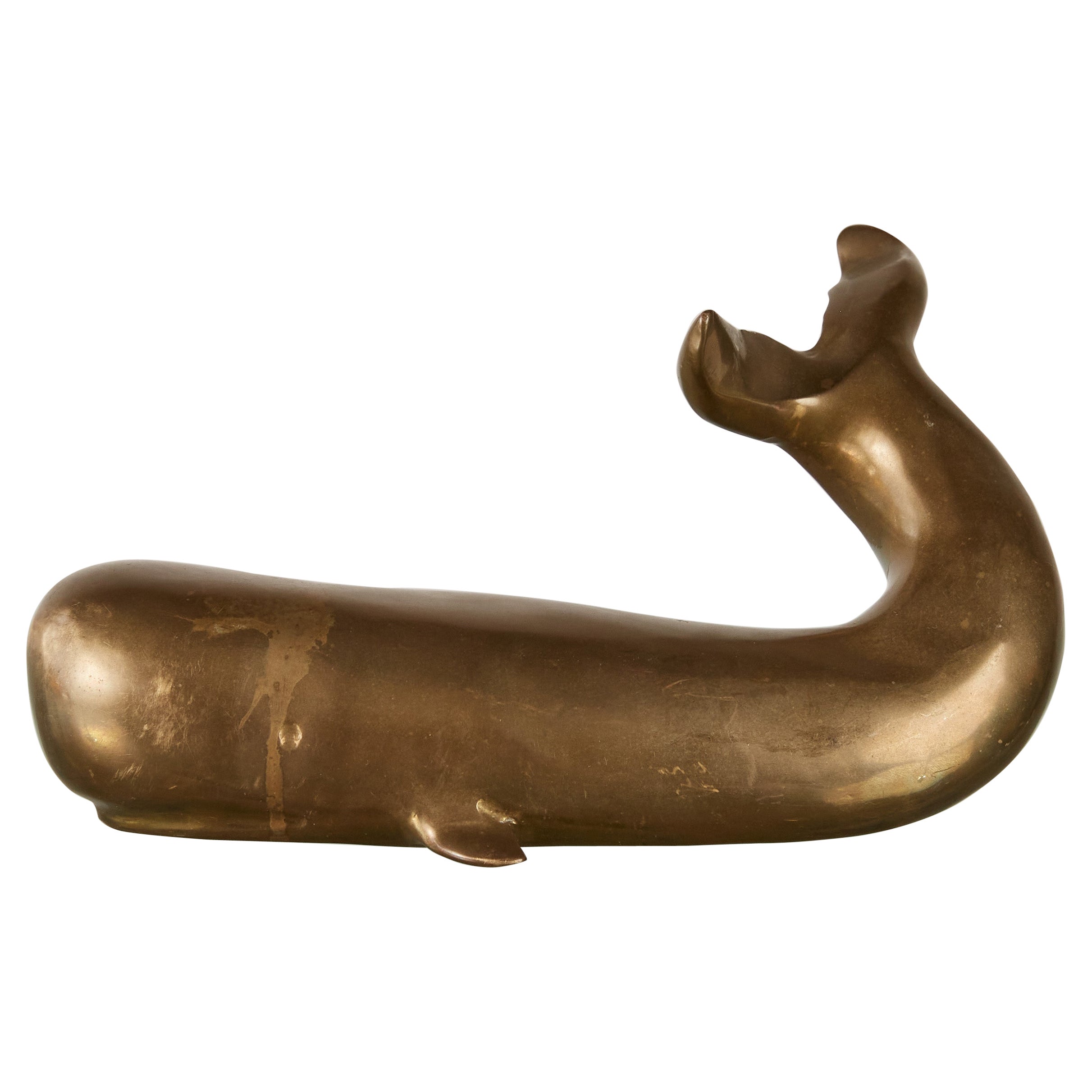 Cast Bronze Whale Sculpture