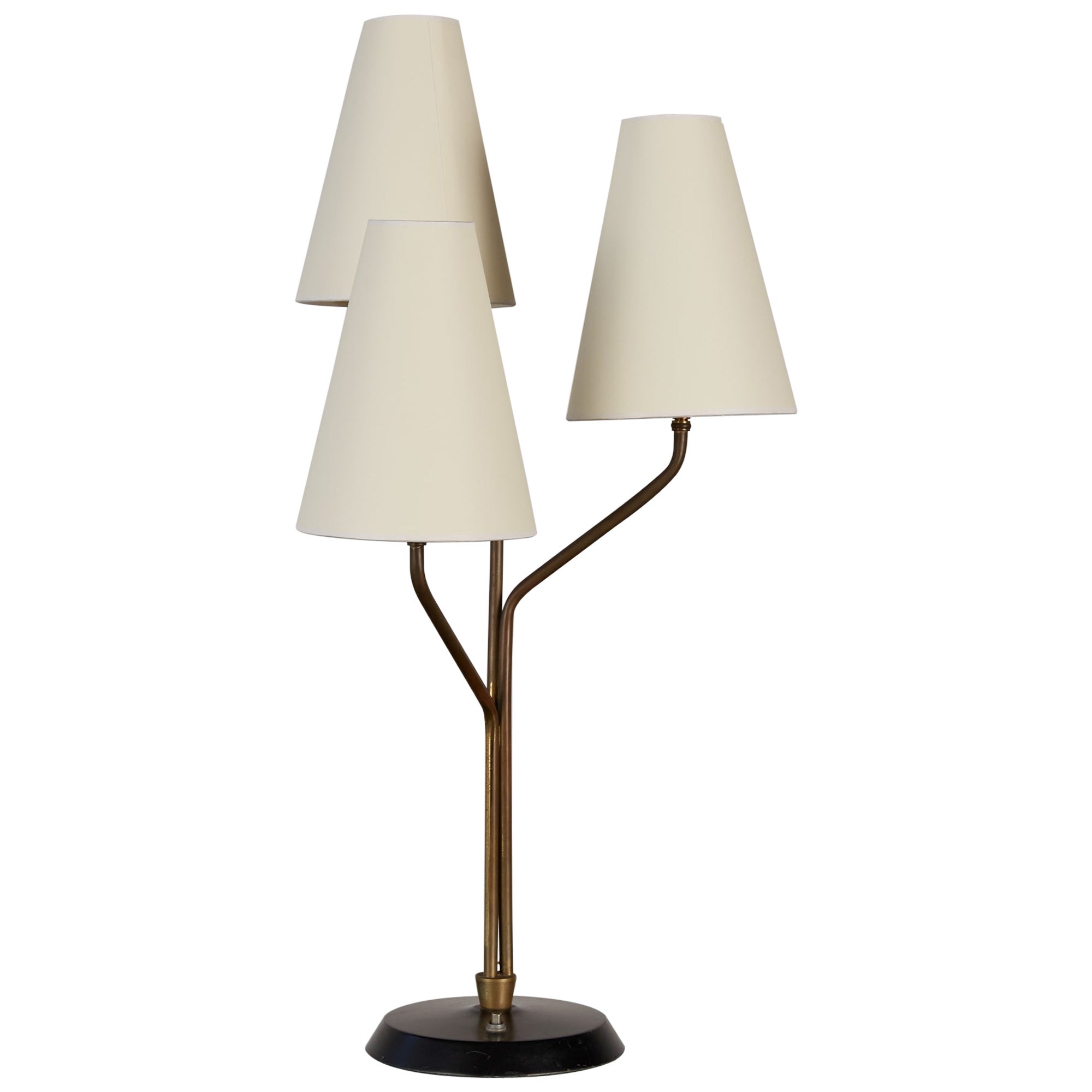 Jean Royère Style Tri-Shade Table Lamp
