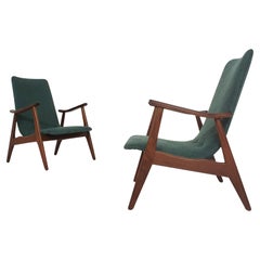 Set of Two Louis van Teeffelen for Webe Lounge Chairs, The Netherlands 1960's