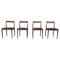 Set of Four Rosewood Dining Chairs by Lubke, Germany 1960's