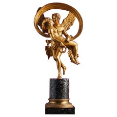 Armor and Venus Early 19th Century French Empire Ormolu Sculpture Gilt Bronze