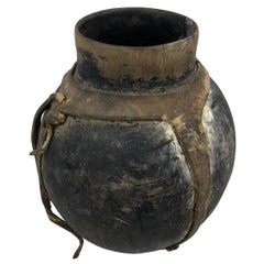 Central African Tribal Pot or Wooden Vase, Neutral Brown Hues