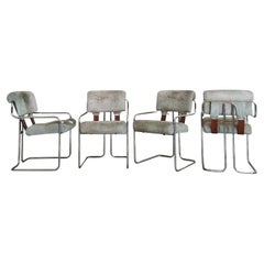 Mid Century Chairs Tucroma by Guido Faleschini for i4Mariani Chrome Metal Velvet