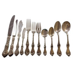 Antique Les Cinq Fleurs by Reed & Barton Sterling Silver Flatware Set 18 Service 242 Pcs