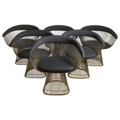 Vintage Warren Platner Armlehnstühle, Sechser-Set für Knoll