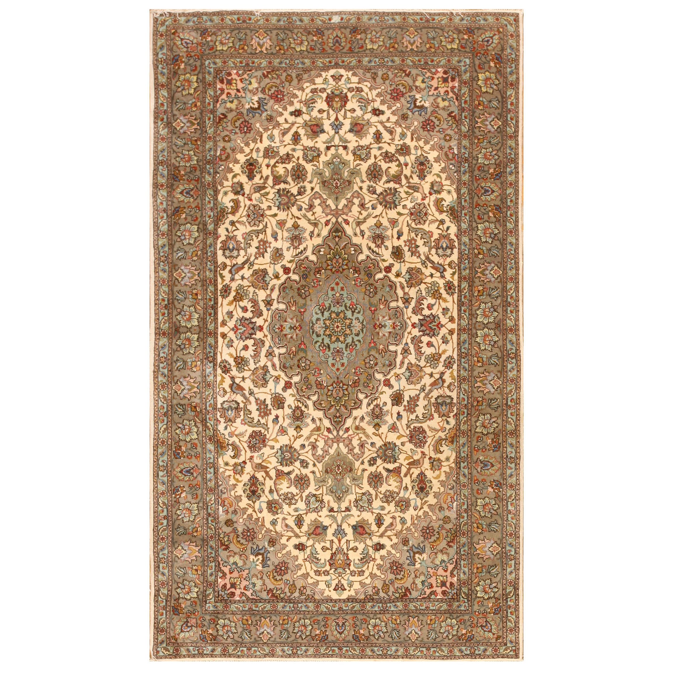 Mid-20th Century Persian Tabriz Carpet with Silk Highlights