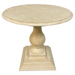 Neoclassical Painted Round Pedestal Table