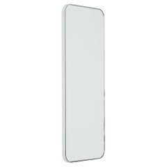 Miroir moderne rectangulaire Quadris avec cadre blanc, XL